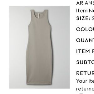 Aritzia Ariane dress xxs